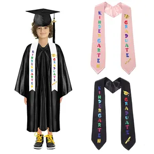 Kindergarten Graduation Cap and Gown Set for Class of 2026 Photoshoot, 2026 & 2027 Charms & Sash, Satin Kindergarten Graduation Outfit for Son Daughter Nephew Pre-K Preschool Kindergarten 1st Grade Grad Gift Memories Keepsakes Dress Up Costume Party