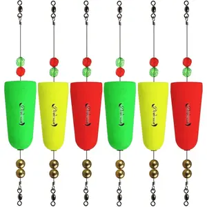 Fishing Bobbers Popping Cork Weighted Fishing Floats Fishing Corks Popping Corks for Saltwater Freshwater 3 Shapes 3pcs/6pcs Snook fathersdaygifts