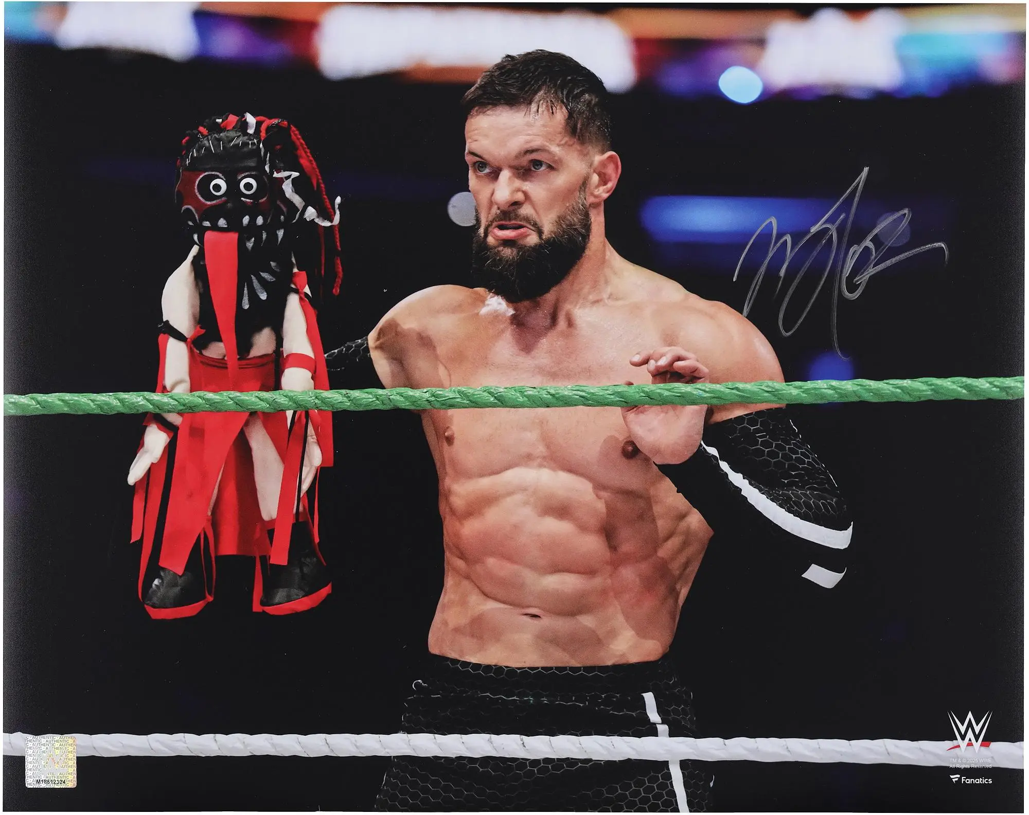 Finn Balor WWE 16" x 20" Autographed AAA Triplemania XXXIII with Demonito Puppet Photograph - Fanatics Authentic Certified