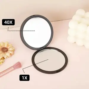 40x Folding Makeup Magnifier Mirror with 180° Adjustable Angle, Portable Travel Design, Battery-Free for Touch-Ups and Gifts, Travel Hand Mirror, Foldable Makeup Mirror