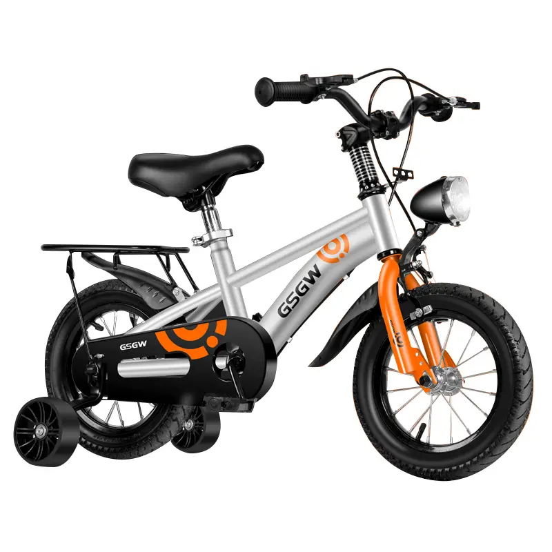 Kids Bike for Boys & Girls, 12/14/16 Inch Toddler Bicycle with Training Wheels, Equipped with Headlamp & Handbrake, Sturdy Frame & Adjustable Seat, Safe Kids Bike for Beginner Riders #tiktokshopbacktoschool