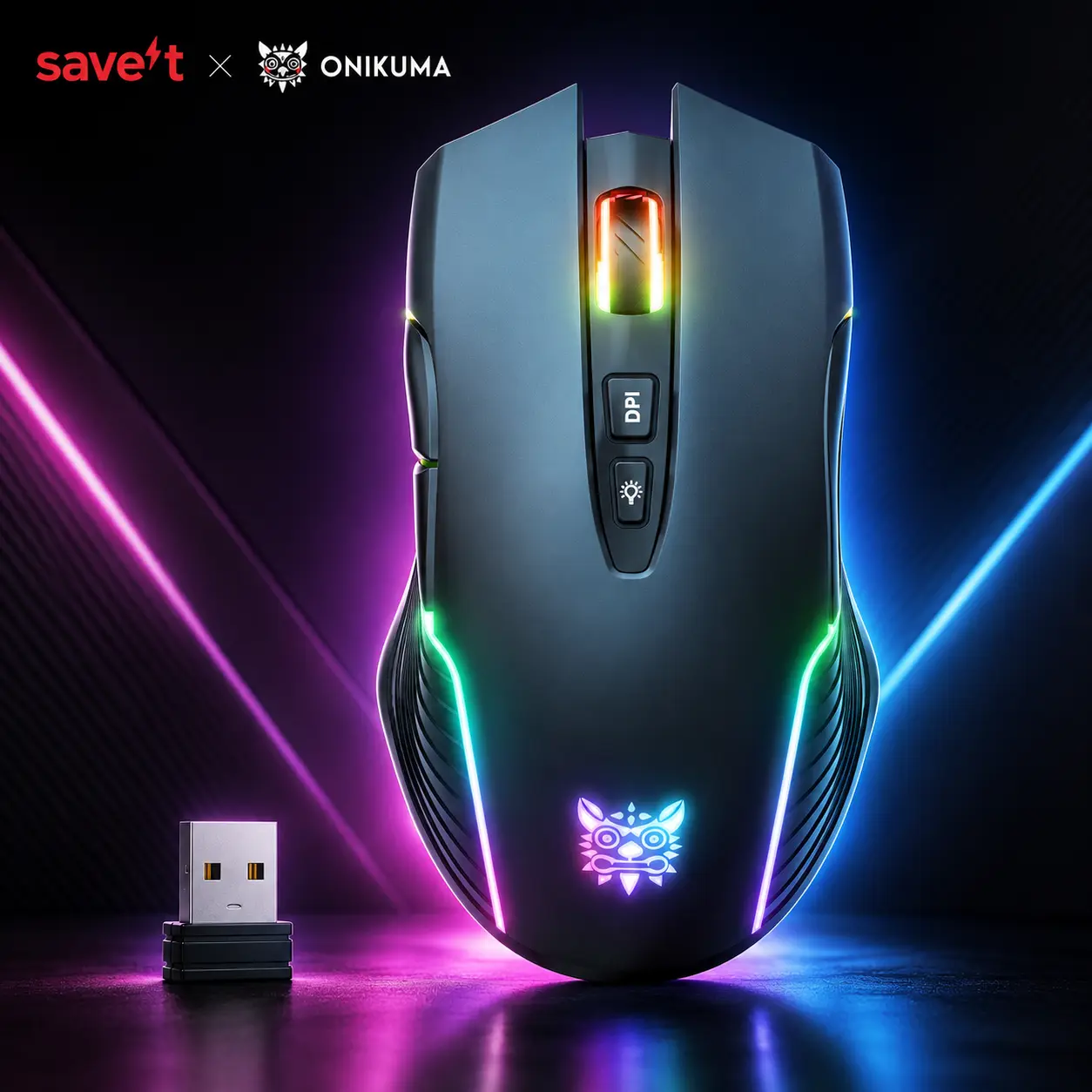 ONIKUMA CW905 Wireless Gaming Mouse 24G RGB LED Ergonomic PC Mac Mouse For Computer Esports Gaming Mouse