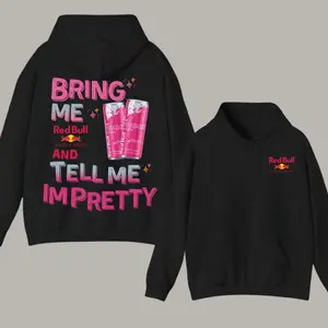 ☕✨[Graphic Hoodie]Fuel My Day And Tell Me I'm Pretty Hoodie| Funny Energy Drink Graphic Pullover, Soft Cotton Sweatshirt, Unisex Hoodie for Men and Women, Casual Streetwear, Trendy Gift for Him or Her