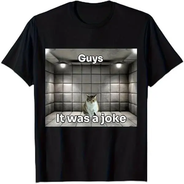 Sad Cat Meme Graphic T-shirt, Soft Cotton Streetwear Style, Unisex Shortsleeve Round Neck Casual Menswear Tee, Top, Tshirt