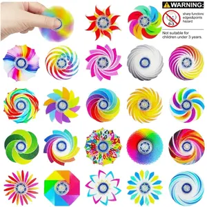 14-Piece Mini Colorful Fidget Spinner Toy Set, Anxiety Fidgets, Stress Relief Fidget, Durable Plastic Spinners for Kids Aged 6+, Classroom Prizes, Party Gifts, Unisex Holiday Pack