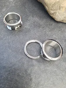Steel Screw On Tunnels Plugs Gauges for Stretched Ears 316L Surgical Steel 7/16 1/2 9/16 5/8 3/4 7/8 1 inch 00g 0g 2g 4g 6g 8g 10g 14g Unisex Safe for Stretching