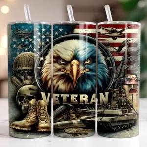 Veteran | 20oz Skinny sublimation tumbler transfer print out (TRANSFER ONLY, NOT A FINISHED TUMBLER)