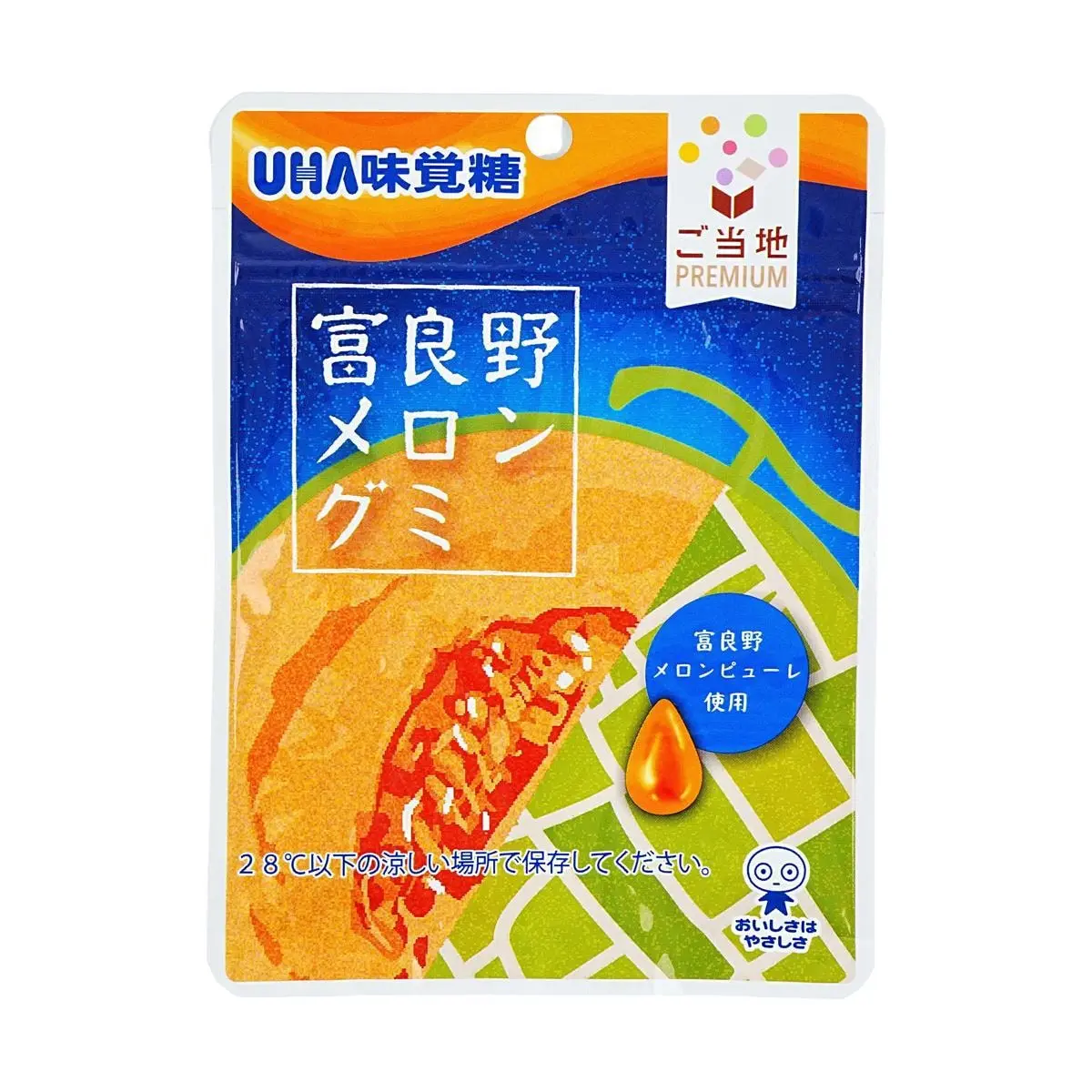 UHA Japan Premium Furano Melon Flavor Gummies 40g - Delicious Soft Candy