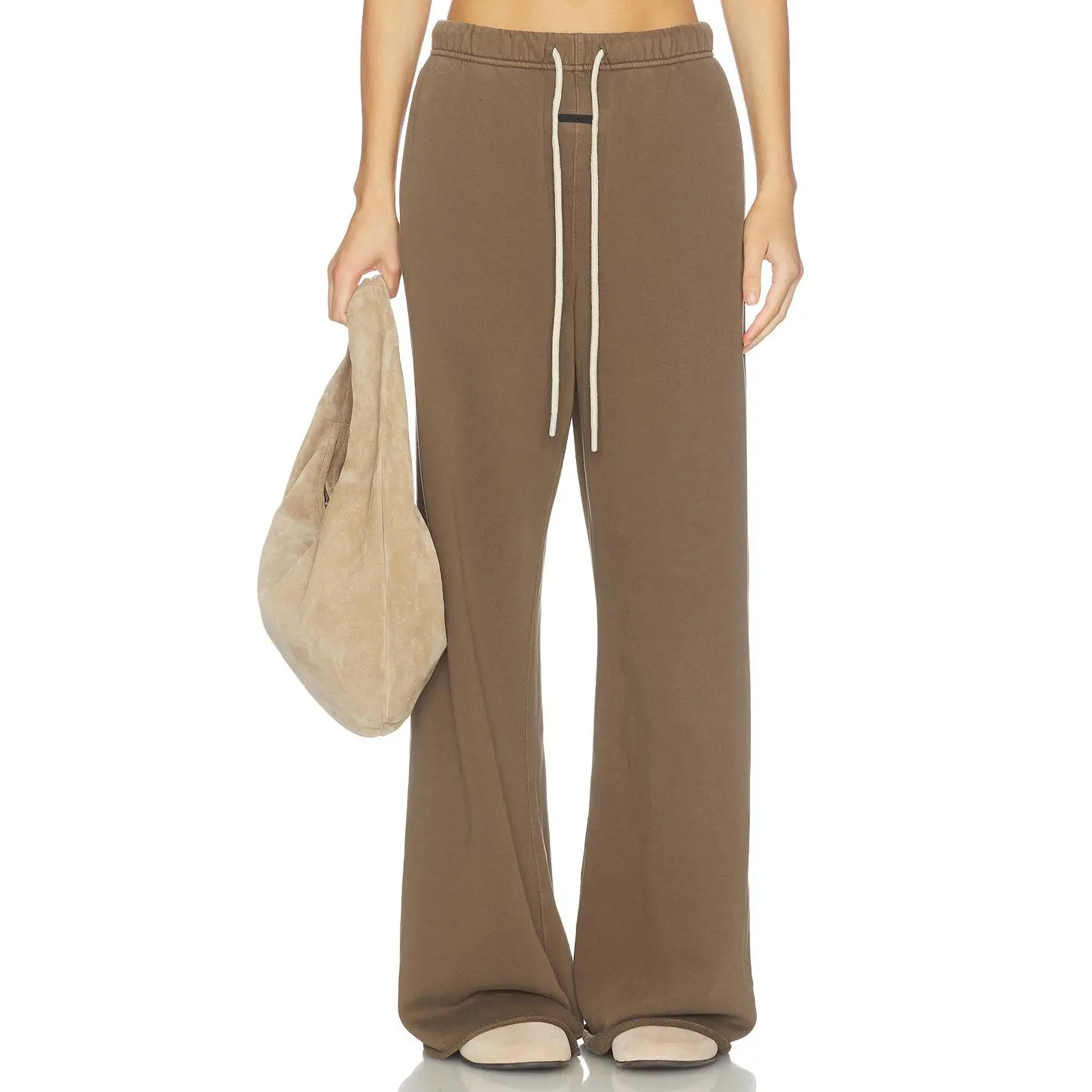 Fear of God ESSENTIALS Undone Cut Lounge Fit Sweatpant in Washed Moss