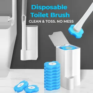 Disposable Toilet Brush Set - Toilet Bowl Cleaner, Toilet Cleaning Supplies, Toilet Brush with Holder, for Deep Cleaning and Hygienic Bathroom Maintenance tiktokshopspringglowup
