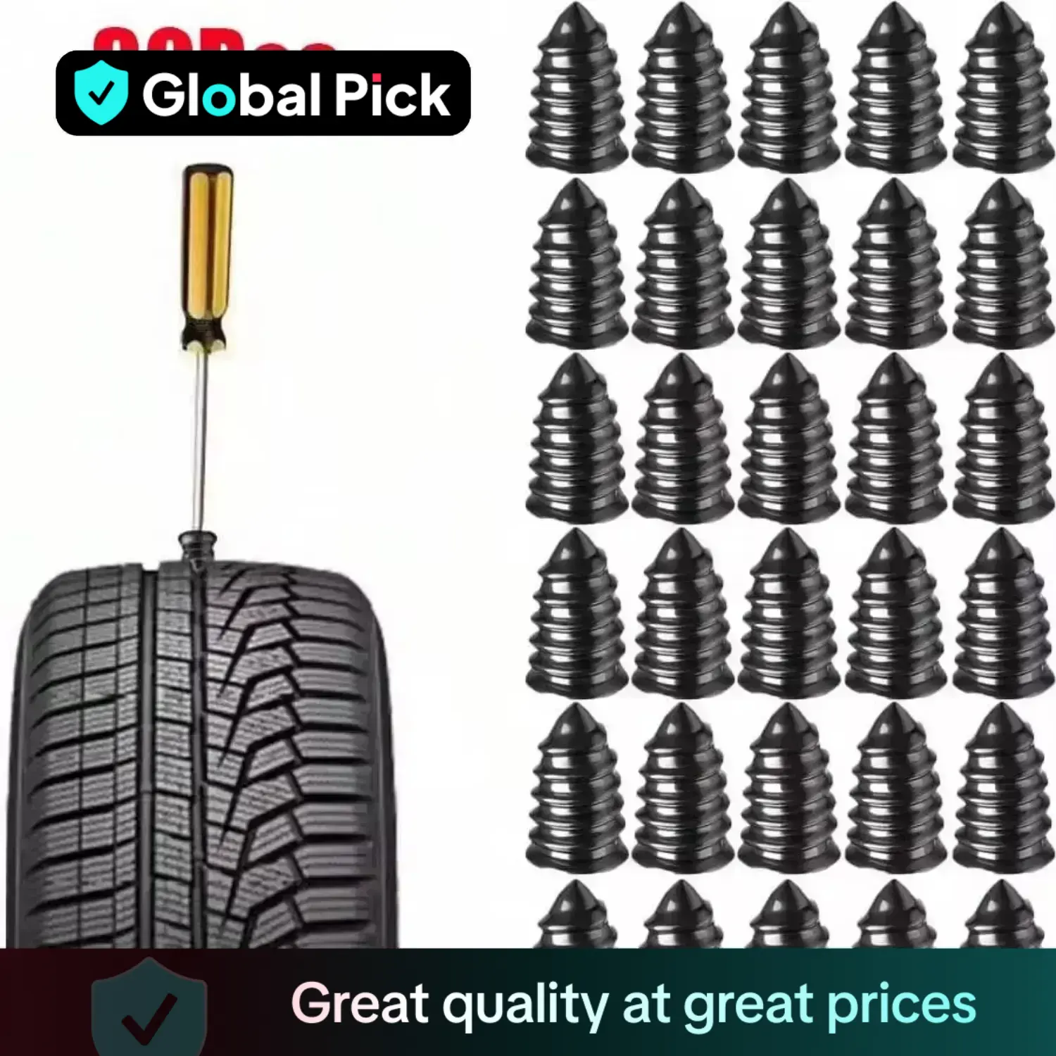 Car Tire Repair Rubber Nail Set, Universal Car Motorcycle Tire Repair Nails, Truck Scooter Bike Tire Puncture Repair Tool, Tire Repair Equipment, Tire