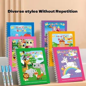 Magic Water Painting Book 3/6 Set, Reusable Watercolor Book with Pen, Creative Art Gift, Suitable for Ages 3-6, Unisex, Ideal for Group Use, Safe Expression