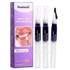 Tooth Whitening Pen Tooth Whitening essence Gel Purple Tooth Whitening Pen Yellowing Stain Removing Tooth Cleaning Brush