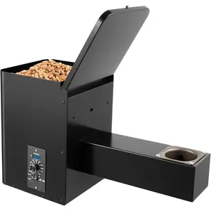 Pellet Grill Hopper,120V Pellet Smoker Hopper Assembly Kit,250W Electric Wood Pellets Smoker Grills Part/Conversion Kit with Digital Temperature Controller,for BBQ Smoke Bake Roast Brais