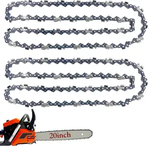 Upgraded 2 Packs 20 Inch Chainsaw Chain 72 Drive Links .050" Gauge 3/8" Pitch, Replacement 20-inch Chain  Chains Fit for Husqvarna 455 Rancher Chain Stihl Makita Chainsaw and More