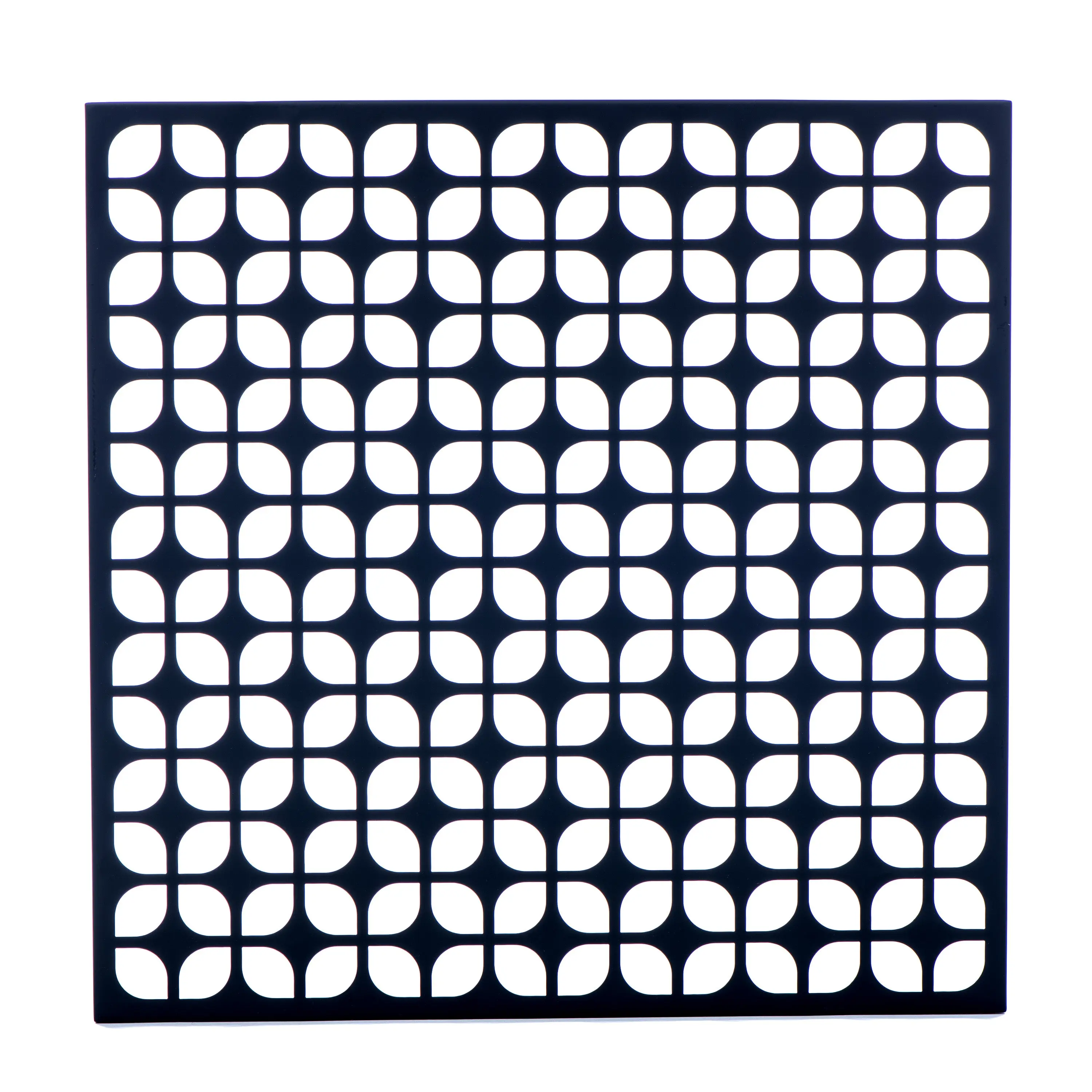 Breeze Block Metal Wall Tile: 15.5" x 15.5" Black