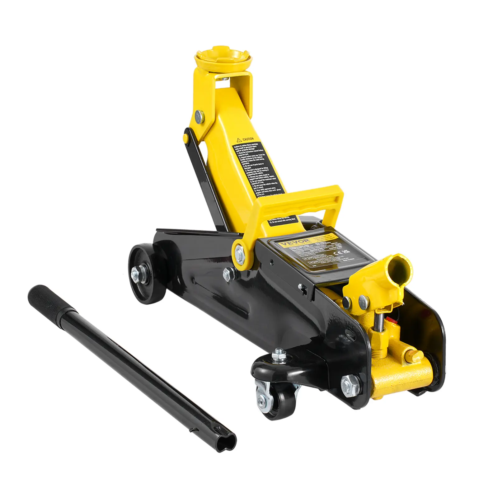 【Summerfinds】VEVOR Low Profile Floor Jack 2 Ton (4400 lbs),Heavy Duty Iron Hydraulic Racing Floor JackHydraulic Car JackSingle Piston Quick Lift Pump4.9"-13.2" Height Lifting Range (Yellow)