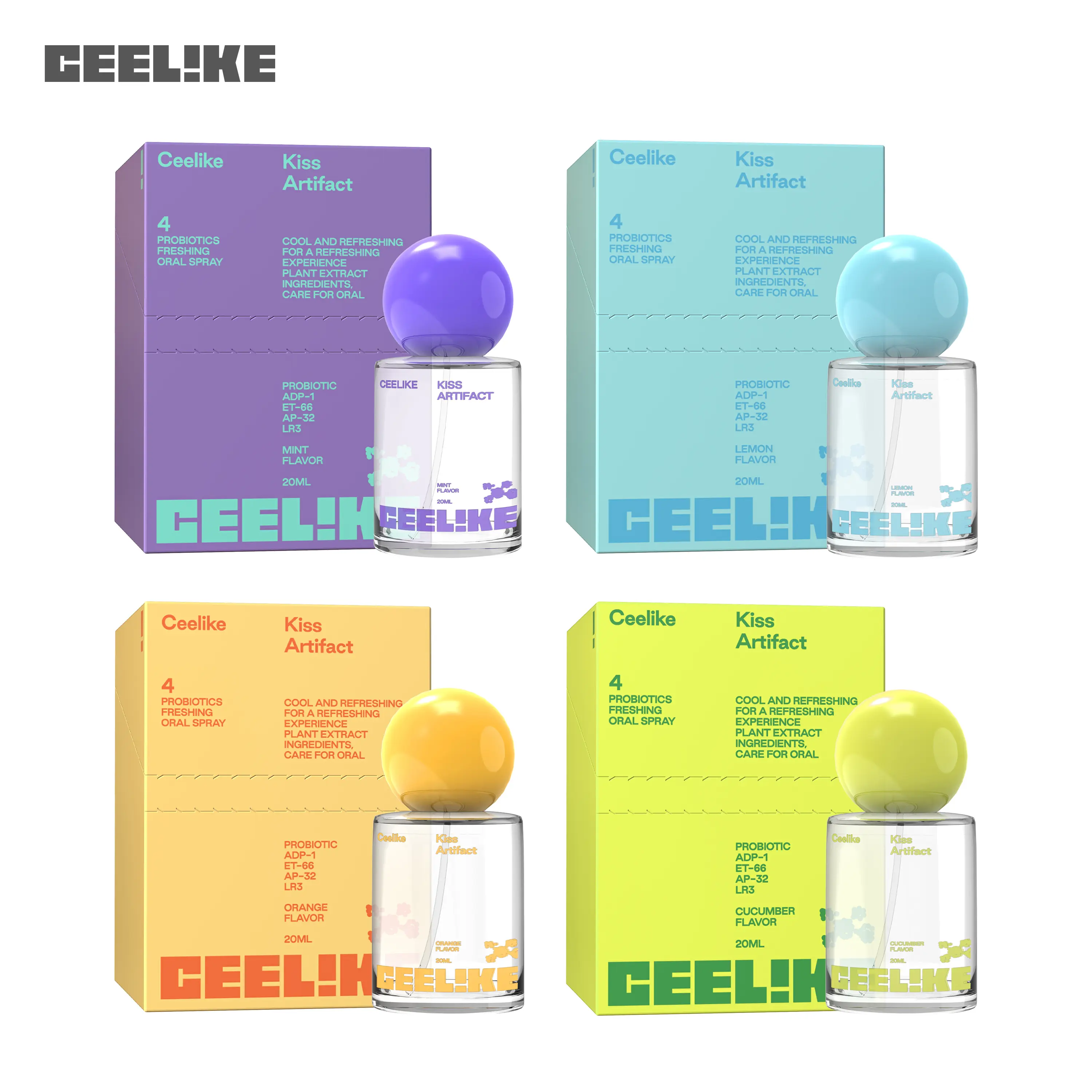 【live only】CEELIKE Oral Spray | Five Flavors Available | 20ml for Long-Lasting Freshness & Oral Care | Sugar-Free & Portable Breath Freshener