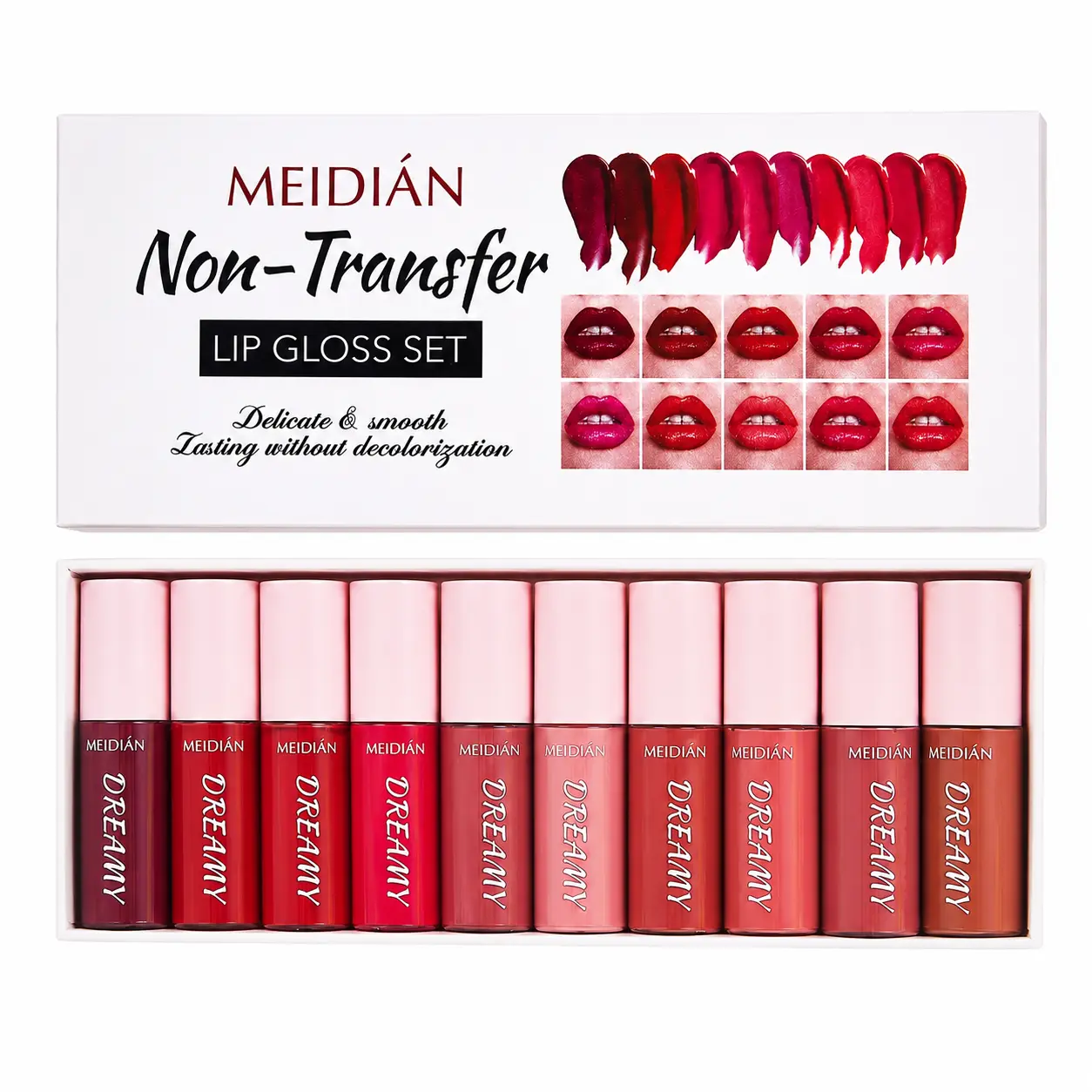 10 Mini Portable On-the-Go Lip Stain Set, 7 Unique DailyShades for All Weekly Makeup Looks, Non-Sticky MatteVelvet Lip Oil & Lip Glaze, Travel Friendly Cute Lip TintMakeup Kit hydrating matte
