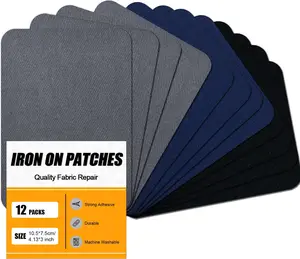 Iron on Patches for Fabric Clothes, Iron-on Patch Repairing Inside & Outside Holes for Jeans, Backpacks, Down Jackets, Hat, Pants, Sweaters (7.5 cm x 10.5 cm) - 12 count