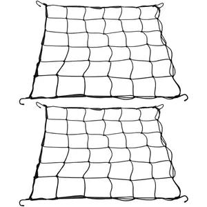 2 Pack Grow Tent Net Flexible Net Trellis for Grow Tents 3 x3  Includes 8 Steel Hooks, 36 Growing Spaces, Black, 3x3FT