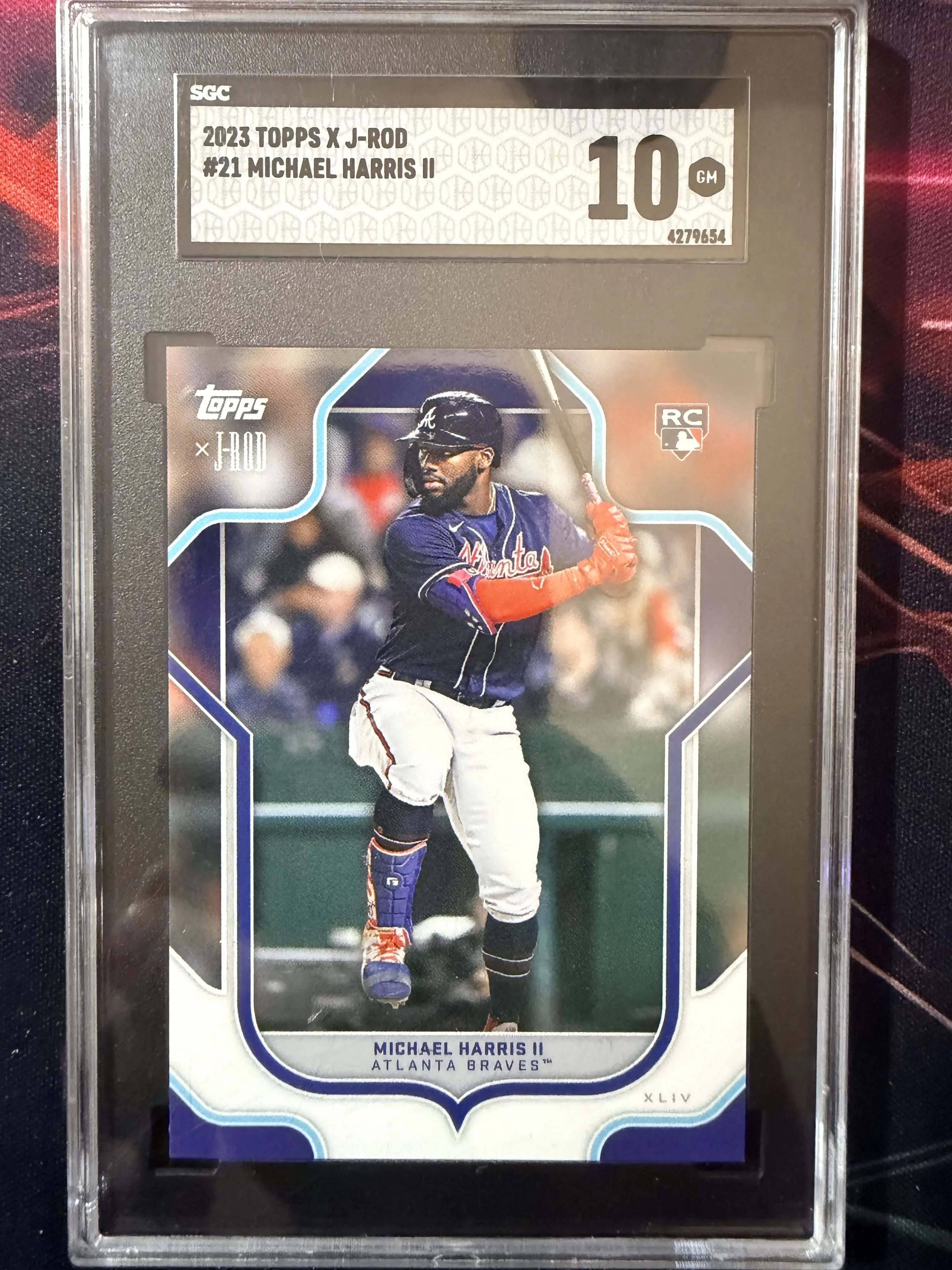 Topps 2023 J-Rod Michael Harris II Rookie Card SGC 10 Graded Baseball Trading Card from the 2023 Topps Series