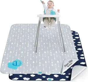 Biloban Splat Mat Splash Mat 2 Pack - Waterproof Anti-Slip Reusable Portable Lightweight Mat For Under High Chair Eating Mess Picnic Arts Crafts Floor Table 42''×46'' #TiktokshopStockUp