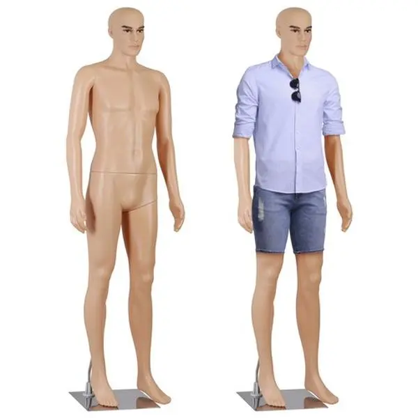 Superdeal 73" Male Mannequin Full Body Realistic Form Clothing Model w/360° Rotating Head