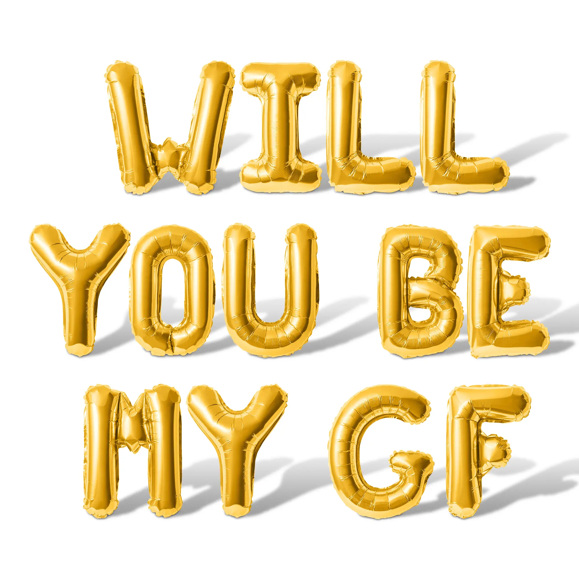 Letter Balloons - WILL YOU BE MY GF 16" Inch Alphabet Letters Foil Mylar Balloon Valentines Day Banner