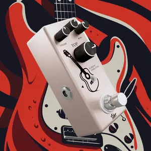 Electric Guitar Acoustic Simulator, Professional Folk Wood Guitar Sound Effect Pedal, High-Quality Audio Processing Device