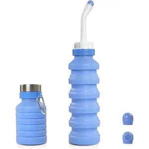 550ML Portable Foldable Bidet Bottle, Blue- Travel-Friendly, Leak-Proof, Personal Hygiene Bidet for , Office, Outdoor &  Care