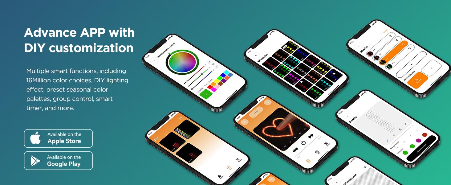 Smart Meteor Shower Lights Outdoor, 16Tube 256LED 24.6ft Color Changing Dripping Icicle Christmas Lights for Outdoor Outside, APP Controlled RGB Customize Display DIY Dynamic Lighting Effec