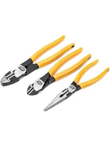 Gearwrench KD82202-06 Electrician Plier Set, Yellow - 3 Piece