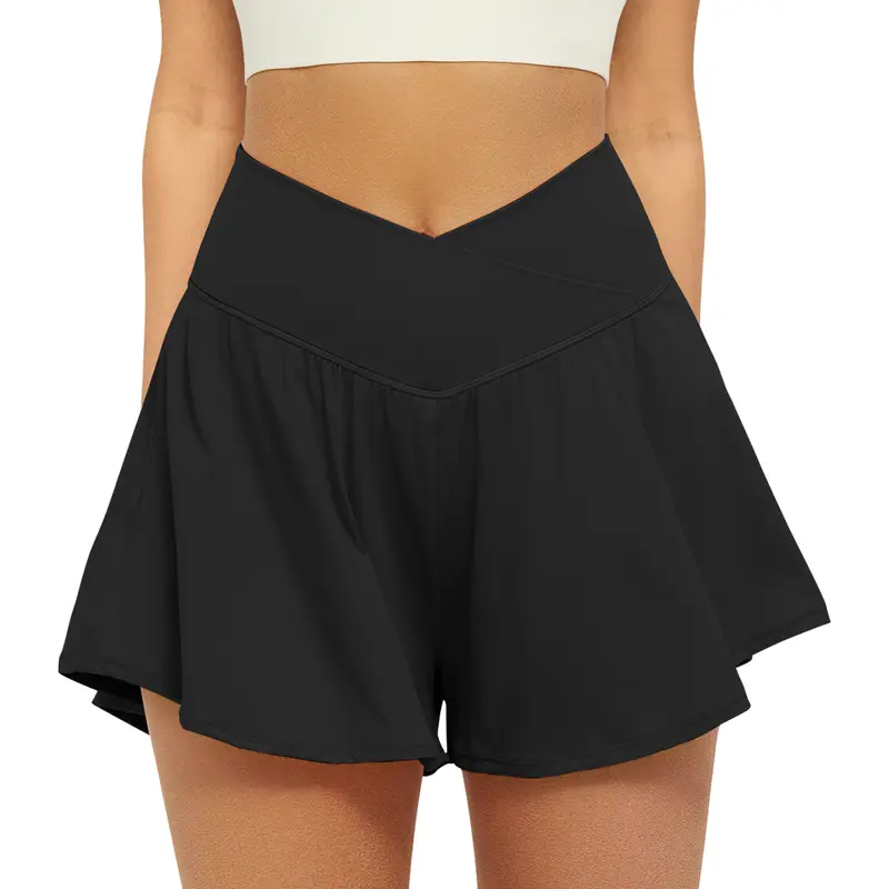 FireSwan Women's High-Rise Quick Dry 2-in-1 Butterfly Shorts with Pockets - Women's Clothes, Quick Dry Skorts, Tennis Skirt, Sports Fitness Skirt, Casual Breathable Skorts for Gym, Tennis,sohochic