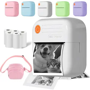 Mini pocket printer, small sticker printer, ink free printer, portable thermal printer, suitable for notes, photos, stickers, labels, diaries