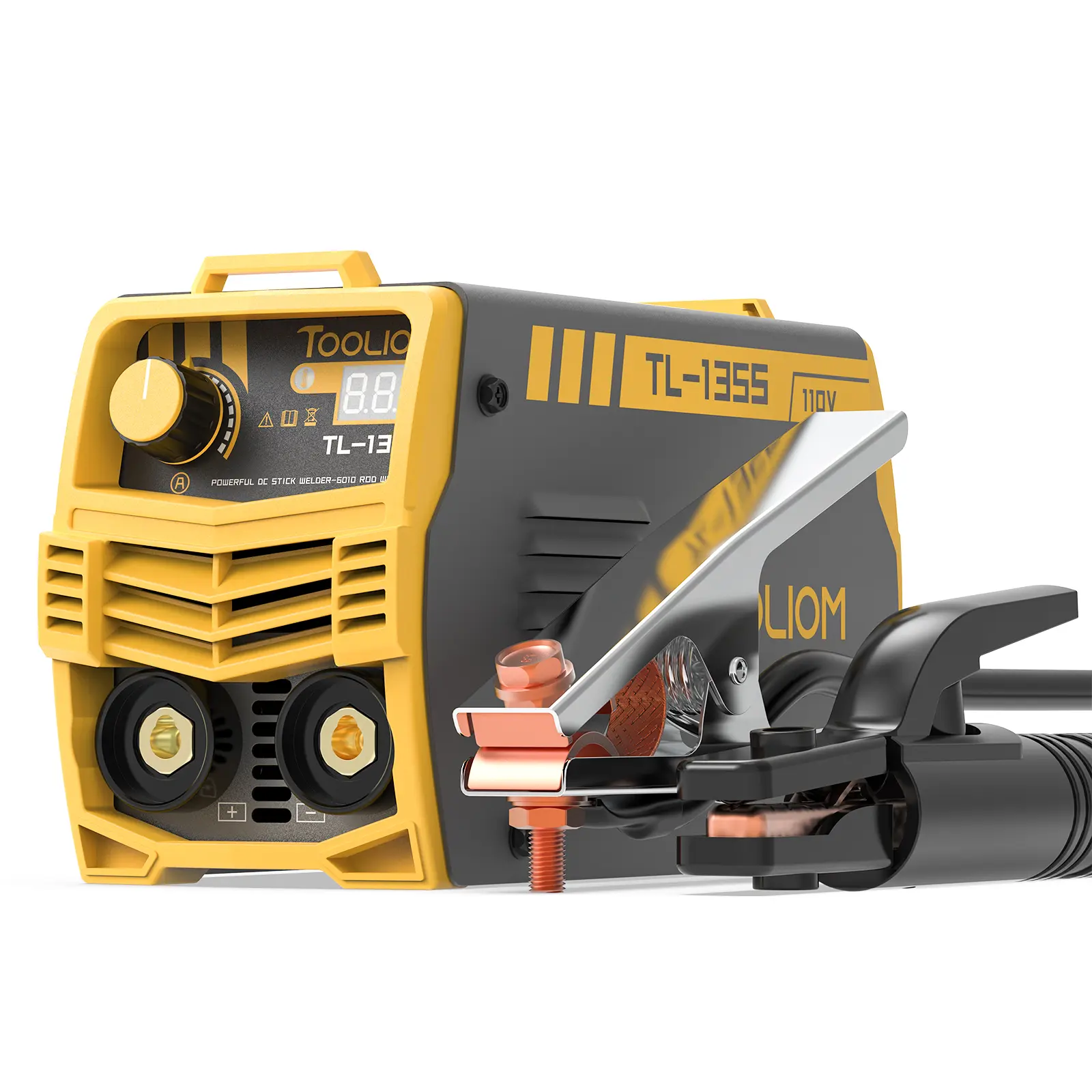 TOOLIOM TL-135S 110V 135A Stick MMA Welder - Portable Inverter Arc Welding Machine with Digital Display for Home Repair, Metalwork, Farm Maintenance & DIY