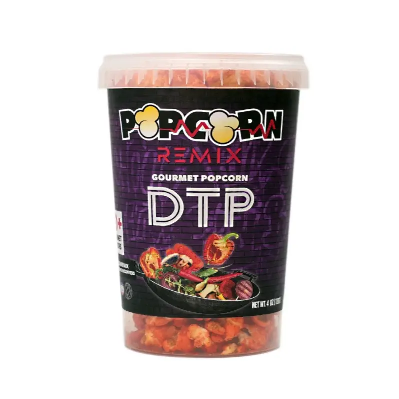 Popcorn Remix Gourmet DTP Popcorn Snack - Tangy, Savory, Crunchy, Crispy, Barbecue, Chili Lime Flavored Treat