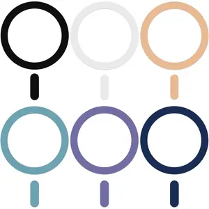 6 Pack Universal Metal Rings Sticker Compatible with MagSafe   Charger  13 12 Pro Mini Max, Ultra-Thin  Charger Conversion Accessories (NO ), 6 Colors