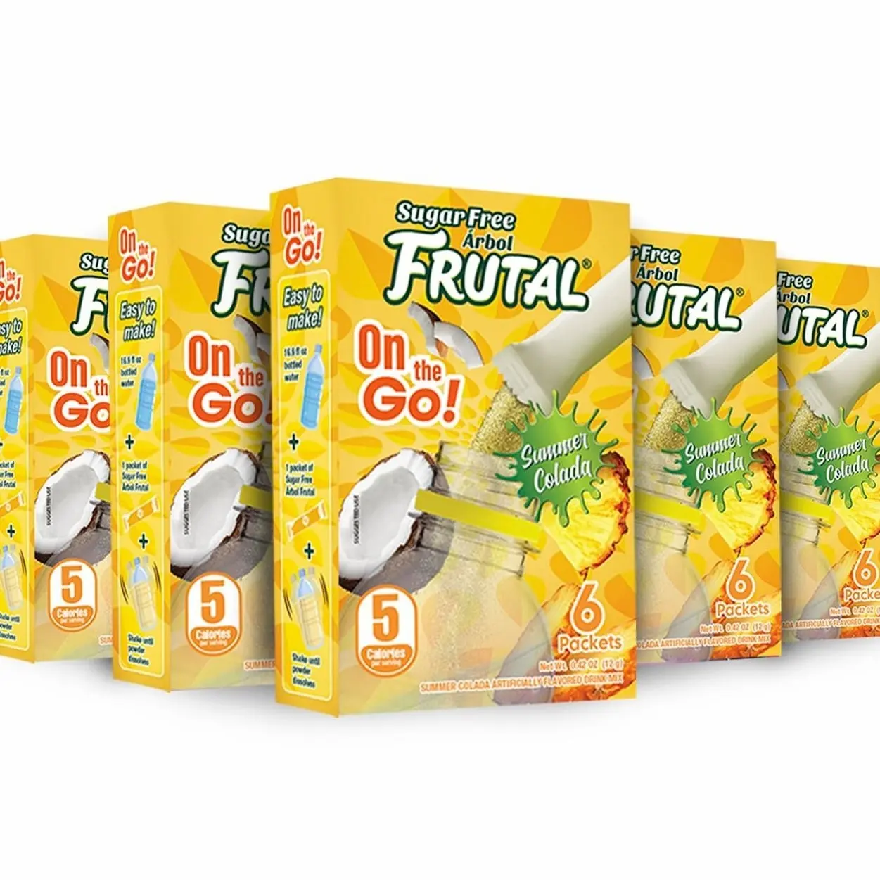 Arbol Futal On-The-Go! | Powdered Drink Mix Pina Colada - Flavored Sugar Free! – Single Serve On The Go! - Powder Sticks Packets (30 Count of Stick Packs)