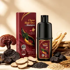 3-in-1 Color-Covering Shampoo Hair Dye Shampoo, Mild Formula, Non-irritating, Moisturizing And Smoothing Hair, Suitable For All Hair Types, Easy To Apply Contains Ginseng Extract, Natural Haircoloring