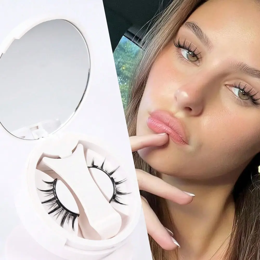 Magnetic Eyelashes with Applicator, 1 Box Reusable Natural Look Daily Eyelash Extensions, Eye Makeup Product for Women & Girls, Cosmetic, Reusable False Eyelashes, Natural Wispy Lashes