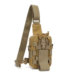 Outdoor Tactical Portable Breast Bag Sporty Pocket Design Multifunctional Kettle Bag Leisure Shoulder Crossbody Bag Mountaineering Cycling Travel Mobile Phone Bag