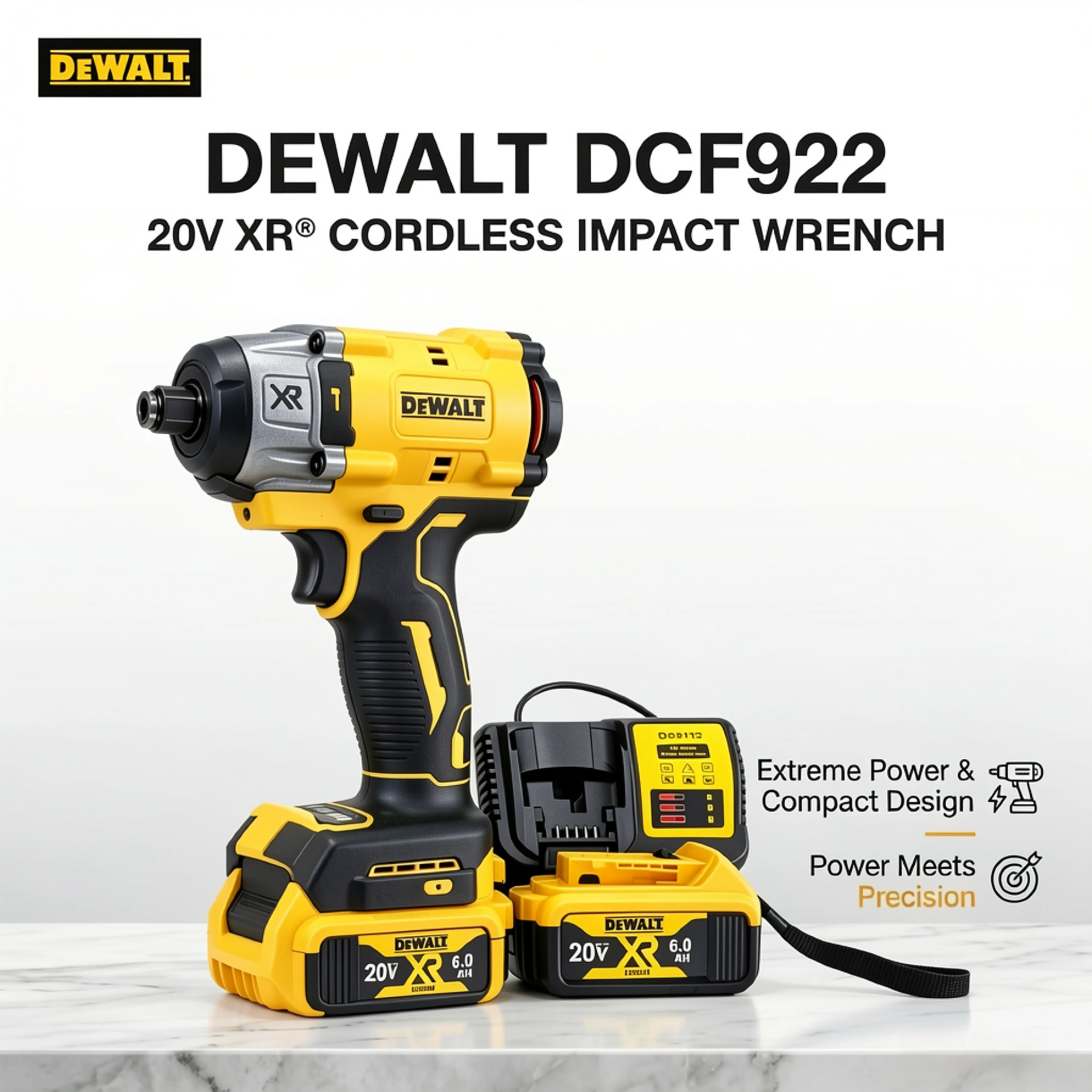 DEWALT DCD922 20V Max XR Brushless 1/2 Hammer Drill/Driver (Tool Only), Ideal For Contractors & Carpenters, Delivers High Torque, Ergonomic Grip, And Rugged Jobsite Durability complete kit charger space durable storage case