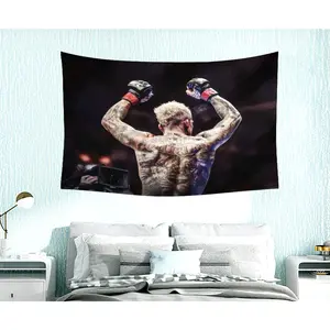 Charles Oliveira Inspired Velvet Tapestry Wall Mural, Motivational Home Decor, Hard Work & Dedication Themed Inspirational Gift