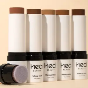 12g Dual-Ended Contour Stick with Brush, Creamy Texture, Long-Lasting, Skin Tone Correcting, 3-In-1 Multi-Purpose Makeup Tool, Bronzer Stick