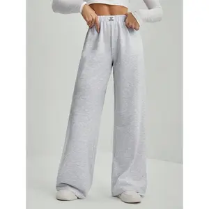Tall Women's Leisure Patch Detail Wide-Legged Cropped Baggy Sweatpants Graduation,Back To School Outfits,Graduation,Teacher Outfits For Women,Back To School