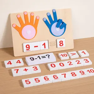 Multifunctional Wooden Colorful Educational Math Toy Set, Number Counting Blocks for Kids Ages 3-5, Montessori Learning Material Gift, Math Learning Tools