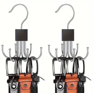2counts Rotating 6-Claw Hook,  Multifunctional Rotating Hook, Used for Coat, Hat, Scarf, Wardrobe Storage Pendant, Carry Purse Hook, Bag Storage Hook, Household Organizing Box