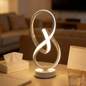 Modern LED Table Lamp, Adjustable Brightness Bedside Light, Eye Protection, Bedroom Living Room Study Home Office Reading Lamp, Led Desk Light