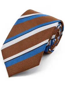 Men's Fashionable Business Tie, Textured Durable Design for Formal Occasions & Professional Wear, Perfect for Office Use, Striped Print Tie